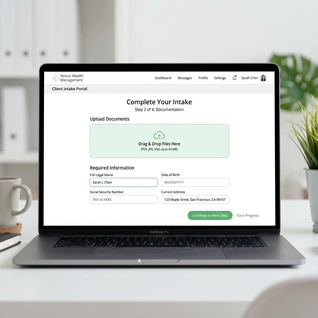 Client Intake Portals Mockup