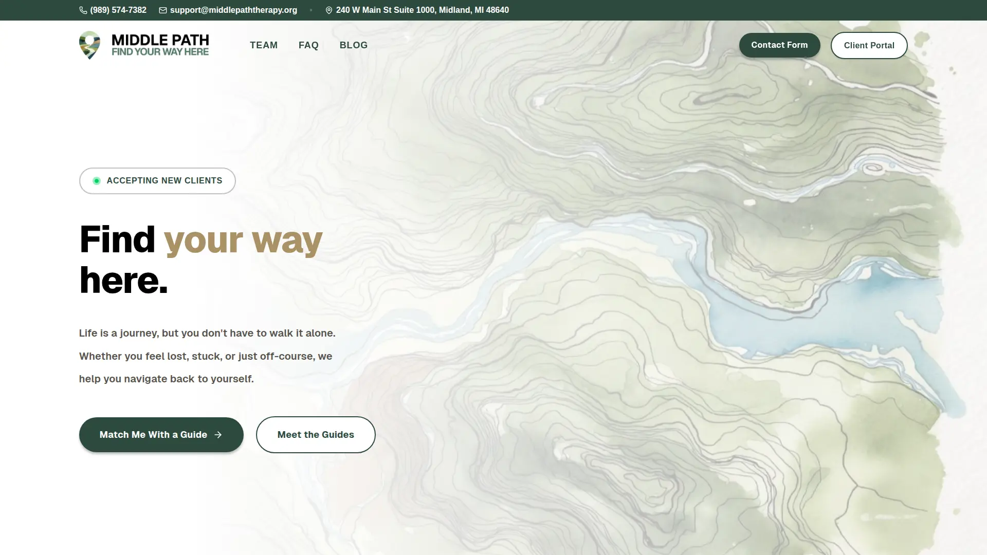 Middle Path Therapy website preview